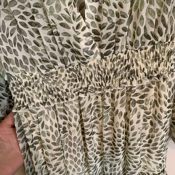 Olive Leaf Sheer Dress - Picture 7 of 7